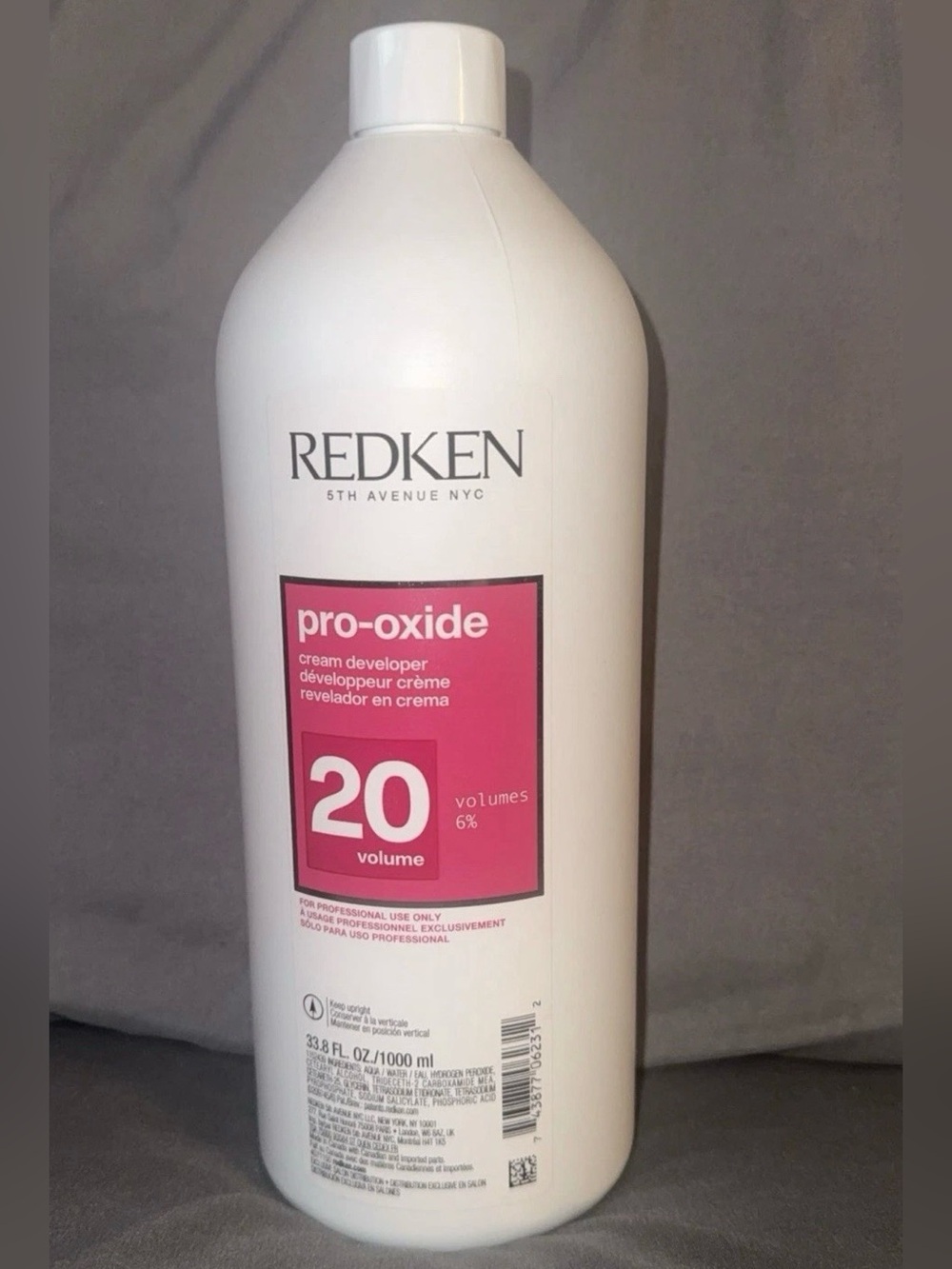 Redken Pro-Oxide 20 Volume Cream Developer 33.8 fl oz / 1000 ml BRAND NEW!